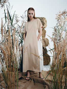 Платье из трёх видов ткани